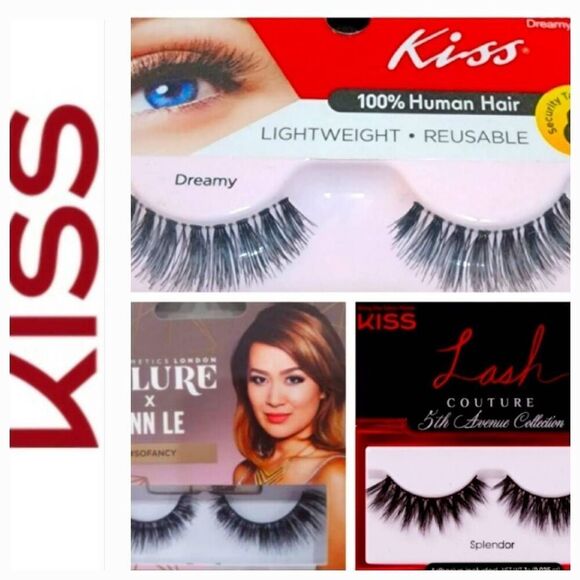 Kiss Lash Couture 5th Avenue-Splendor, Eylure × Ann Le, & Dreamy Eyelash Lot - Picture 1 of 2